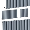 Stylish Radiators In Different Colors White And Gray For Modern Home Heating