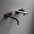 Modern Wall Mounted Faucets In Brass And Chrome Finishes For Bathroom