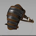 Samurai Style Leather Arm Guard With Layered Metal Plates And Buckle Straps