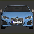 Blue BMW Open Top Convertible With Black Alloy Wheels And Sporty Exterior Design