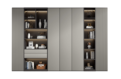 Modern bookcase 3d model