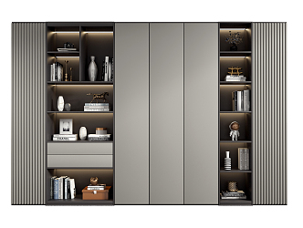 Modern bookcase 3d model