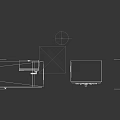 Grey Industrial Equipment With Control Cabinets Control Boxes Hanging Units And Light Poles