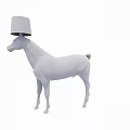 Stylish Unique Horse Shaped White Floor Lamp For Modern Interior Decor