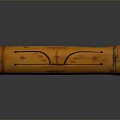 Traditional Handcrafted Cylindrical Bamboo Household Item With Carved Patterns And Wooden Stand