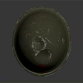 Vintage Green Helmet With Red Cross Symbol And Leather Straps For Medical Use