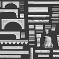 Intricate Carved Ornamental Moldings Arches Columns And Decorative Elements For Architectural Design