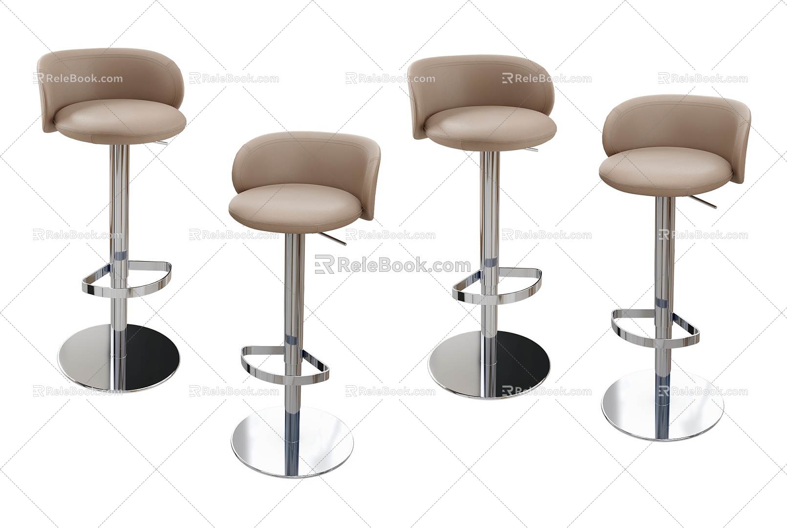 Bar Stool Leather Metal Bar Stool Bar Stool High Stool Furniture Bar Stool 3d model