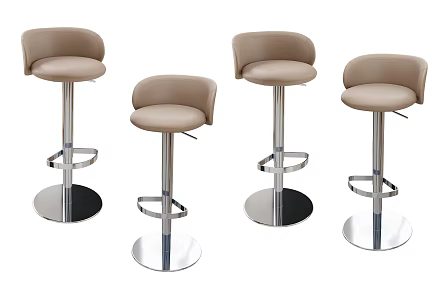 Bar Stool Leather Metal Bar Stool Bar Stool High Stool Furniture Bar Stool 3d model