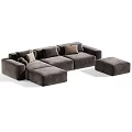 Modern Plush Sectional Sofa Design With Modular Components And Color Options