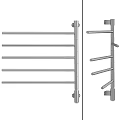 Stainless Steel Layered Towel Rack with Parallel And Curved Bars for Daily Bathroom Washing Use