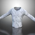 Simple Textured Long Sleeve T shirt Round Neck Casual Comfortable Cotton Top