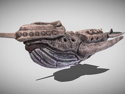 Game Movie Character Sci Fi Creature With Mechanical Design And Textured Surface 3d model