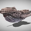 Game Movie Character Sci Fi Creature With Mechanical Design And Textured Surface