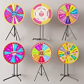 Colorful Prize Wheels With Stands And Various Designs For Event Games