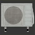 Modern White Air Conditioner Outdoor Unit With Grille Design And Support Legs