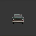 Vintage Blue And White Pickup Truck With Rusty Exterior And Classic Design
