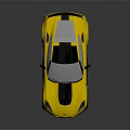 Yellow Sports Car With Black Roof And Sleek Sporty Exterior Design