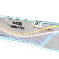 3D Modeled Reception Desk with Marble Surface and LED Lighting Dimensions 6m by 5.2m