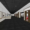 Spacious Museum Exhibition Hall With Glass Display Cabinets And Antique Vases