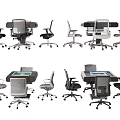 Modern Mahjong Table and Chair Mahjong Table 3d model
