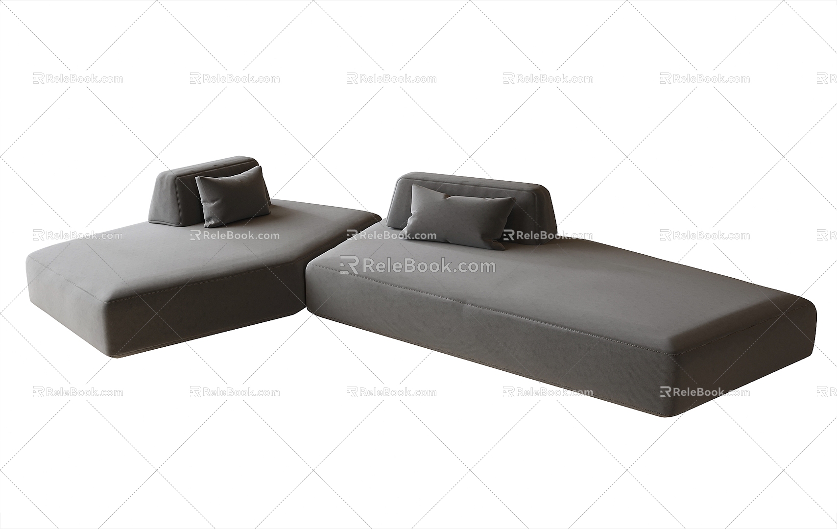 Multi-person sofa corner sofa 3d model