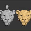 Elegant Silver And Gold Leopard Head Pendant Stylish Fashion Jewelry Accessories