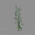 Ornamental Tree Shaped Ceramic Vessel With Multiple Decorative Branches For Home Decor 3d model