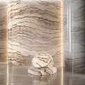 Stone Texture Setting With Decorative Sphere Transparent Cylinders And Swatches 3d model