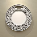 Round Decorative Mirror With Gold Leaf And Braided Frame For Wall Decoration 3d model