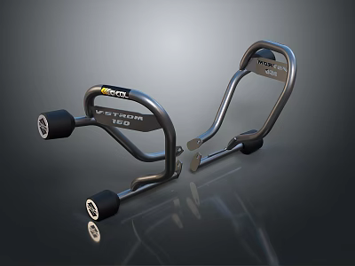 MICRO VECTOR 150 Sturdy Metal Push Up Bars Home Fitness Equipment With Non Slip Base 3d model