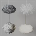 Decorative Modern Chandeliers With Various Textured Gray And White Design Styles
