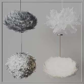 Apparatus Chandelier Feather Chandelier Light Luxury Chandelier 3d model
