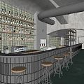 INDUSTRIAL LOFT BAR 3d model