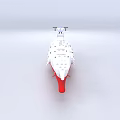 modern battleship sci-fi armed battleship 3d model