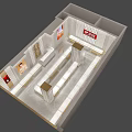 Elegant Jewelry Store Interior With Marble Display Cases Gold Accents And Soft Lighting
