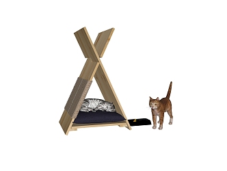 Modern Cattery Kennel 3d model