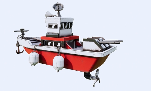 modern yacht ship 3d model