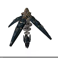 Character Piloted Mechanical Bio Creature Featuring Multi Winged Structure And Spiral Base Design 3d model