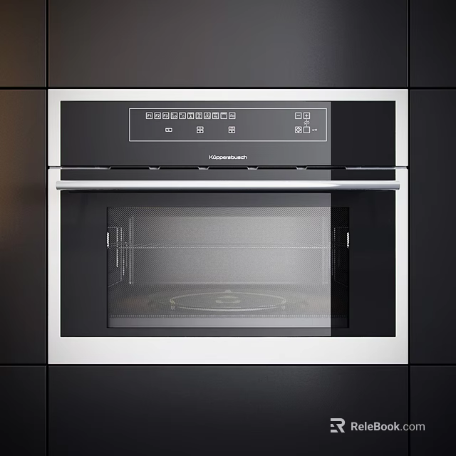Toshiba Built in Oven With Digital Display In Modern Kitchen Cabinet 3d model 