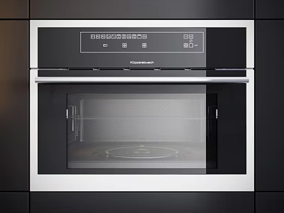 Toshiba Built in Oven With Digital Display In Modern Kitchen Cabinet 3d model