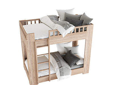 Modern Bed Up and Down Wooden Bunk Bed for Children model