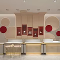 Elegant Jewelry Store Interior Design With Modern Display Cases And Lighting 3d model