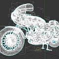 Vintage Silver Motorcycle Featuring Classic Windshield Black Wheels and Golden Accents