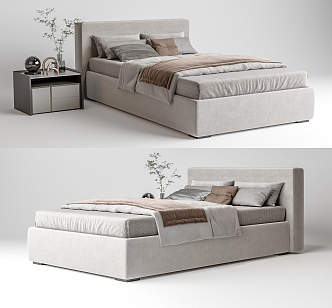 Modern Single Bed 3d model