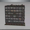 Multistory Residential Building With Gray Exterior Multiple Windows Balconies And Red Base