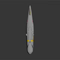 Gray Submarine Model With Modern Design Yellow Red Markings And Equipment Features