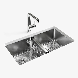 Modern vegetable sink 3d model