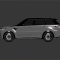 Silver Sporty SUV With Black Roof Sleek Body And Black Wheels On Reflective Surface