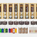 Assorted Coffee Pods Collection With Various Flavors And Colorful Packaging 3d model